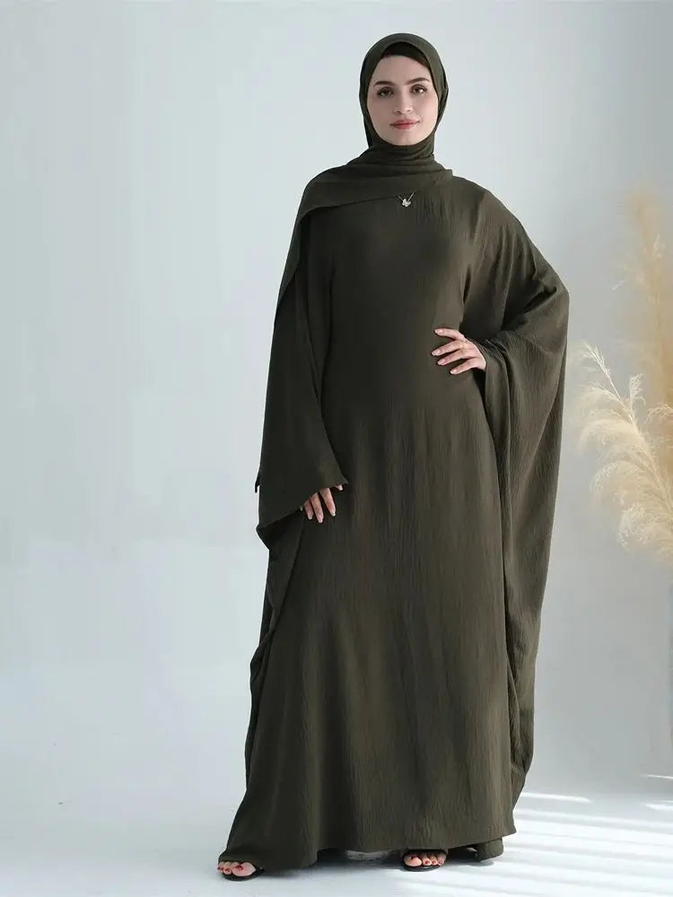 Cotton Linen Khimar Abaya