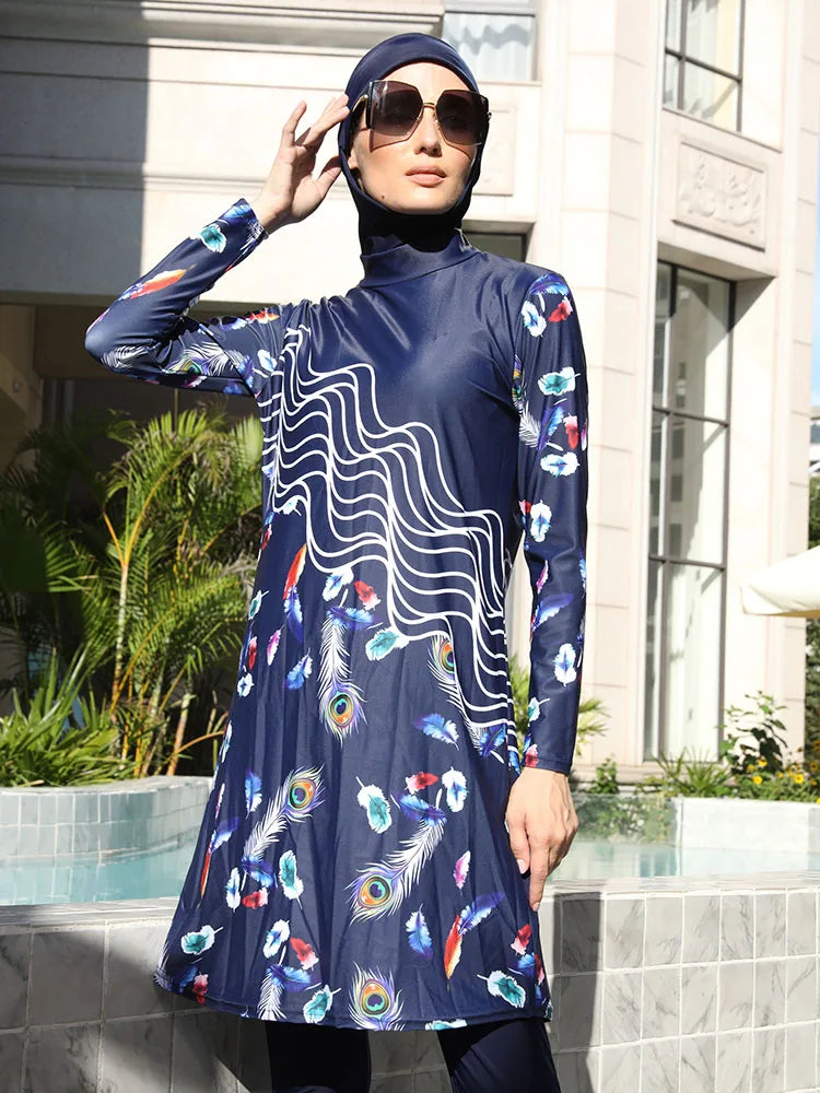3-4PCS Burkini Swimsuit UPF50+