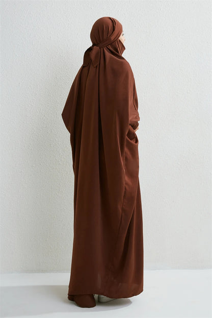 Smocking Sleeve One-piece Prayer Dress/ Jilbab