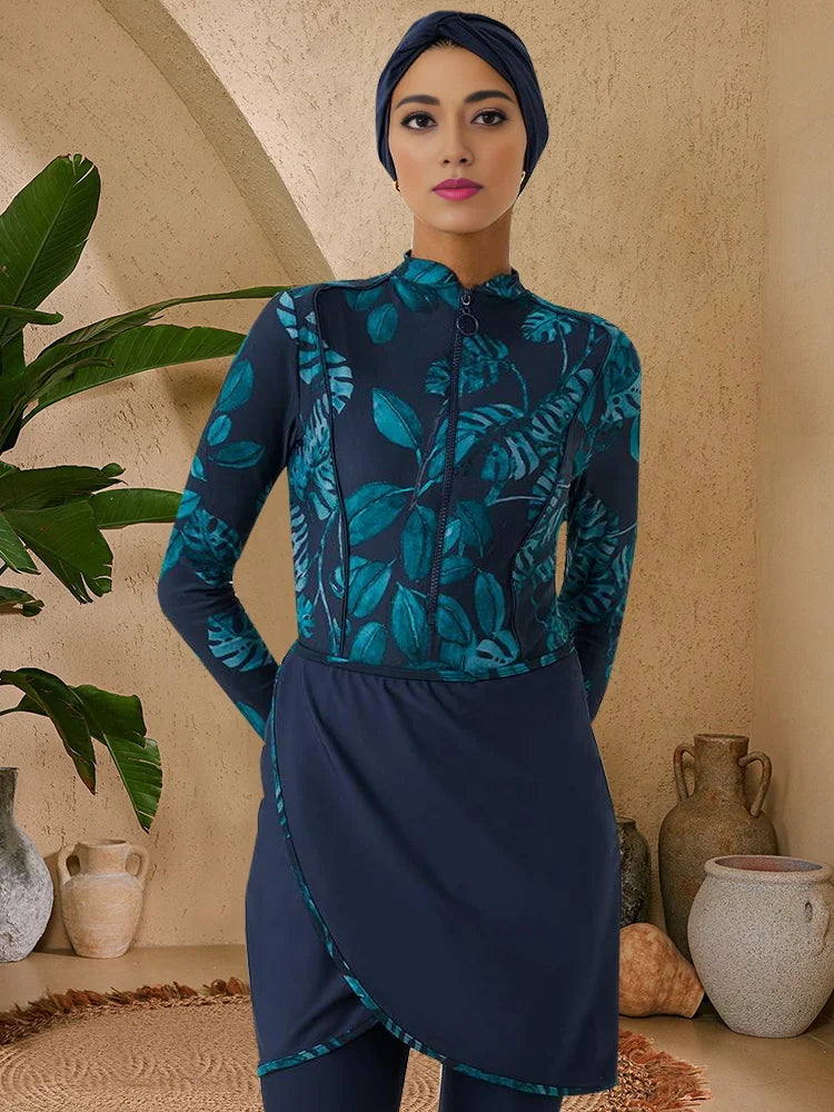 Modest Long Sleeves Sport Swimsuit